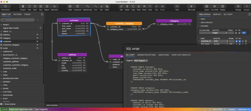 Data modeling software